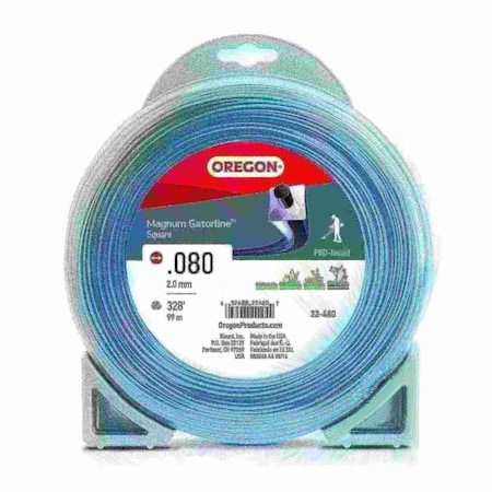 Oregon Magnum Gatorline Square Trimmer Line, .080" by 327', 1Lb Donut 22-480